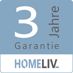 3 Jahre Garantie auf HOMELIV. 3 Jahre Garantie auf HOMELIV.